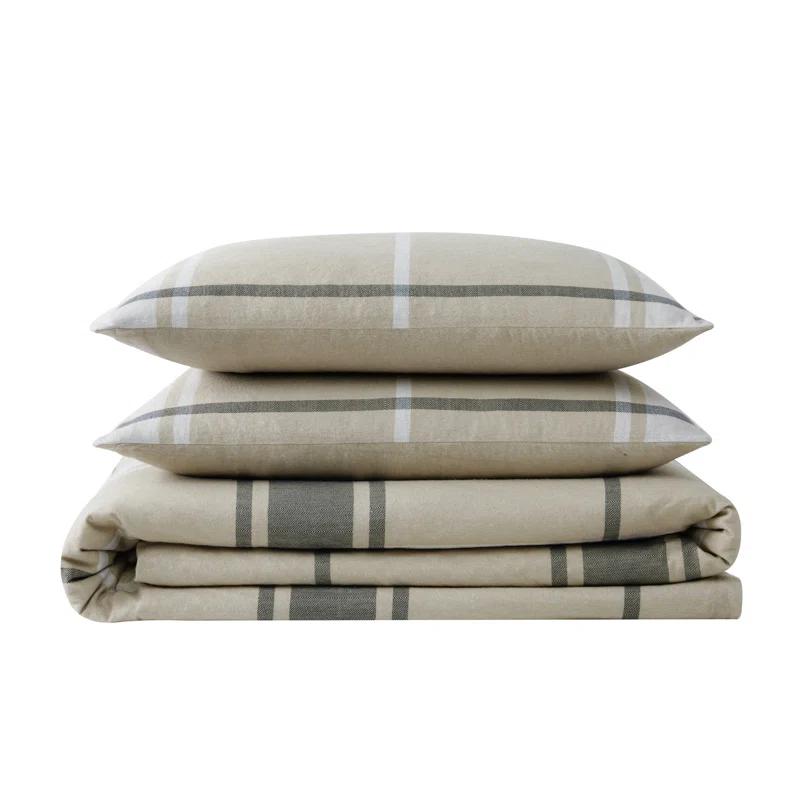 Truly Soft Khaki Standard Cotton Duvet Cover Set