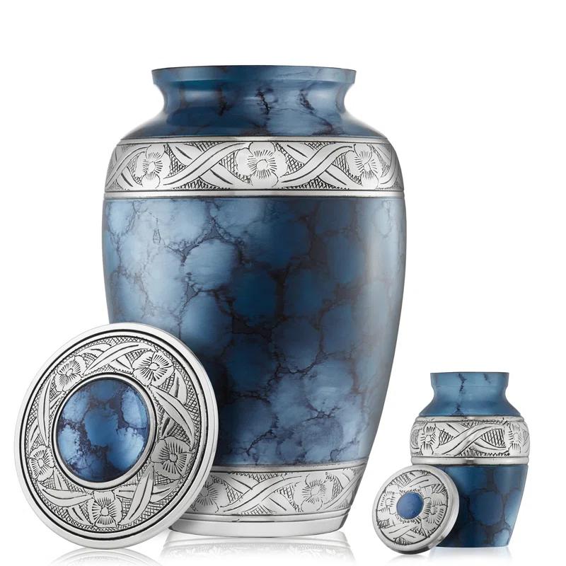 Reminded Decorative Urn Set, 1 Large and 4 Small