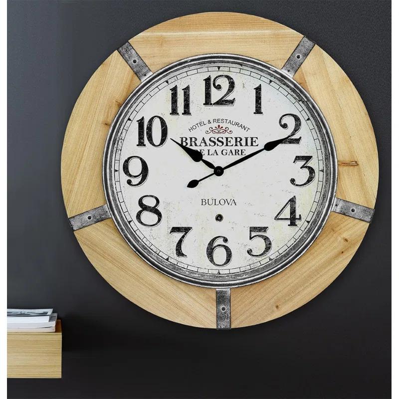 Bulova Solid Wood Wall Clock