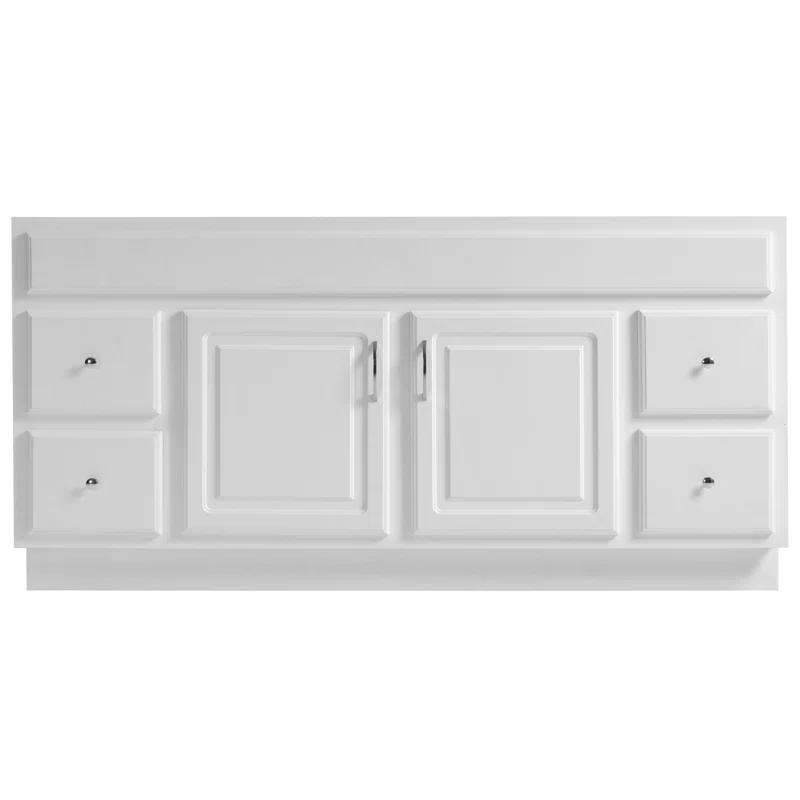 Concord 60 Inch Bathroom Vanity Cabinet, Solid Wood, Fully Assembled, White
