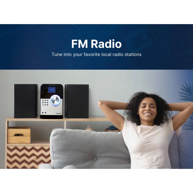 Emerson Emerson ES-4000 CD & MP3 Bluetooth FM Radio Microsystem, Black