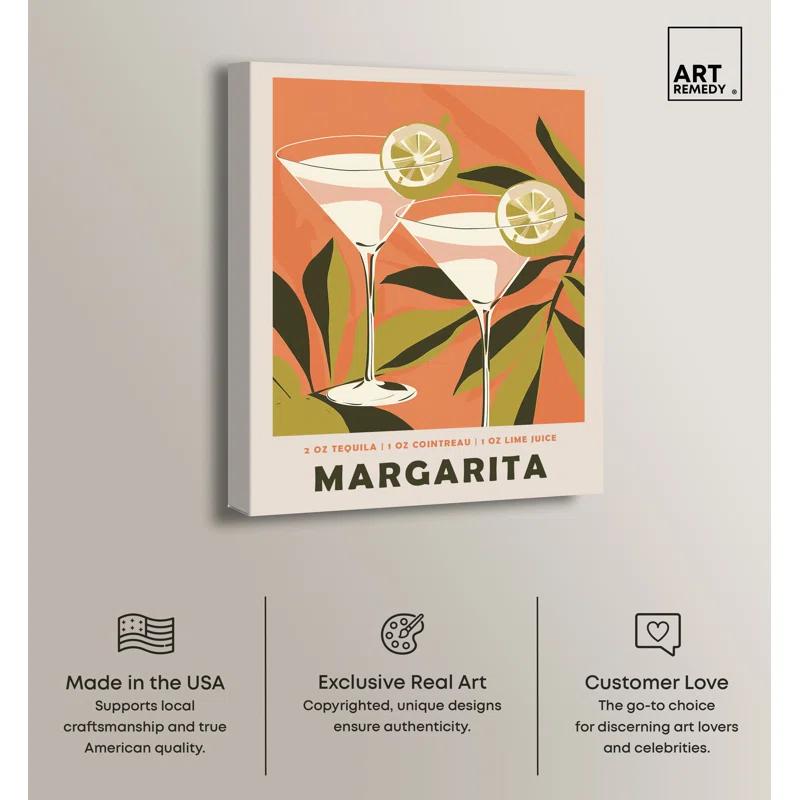Art Remedy Margarita Poster Retro Summer Drinks Wall Art by Art Remedy