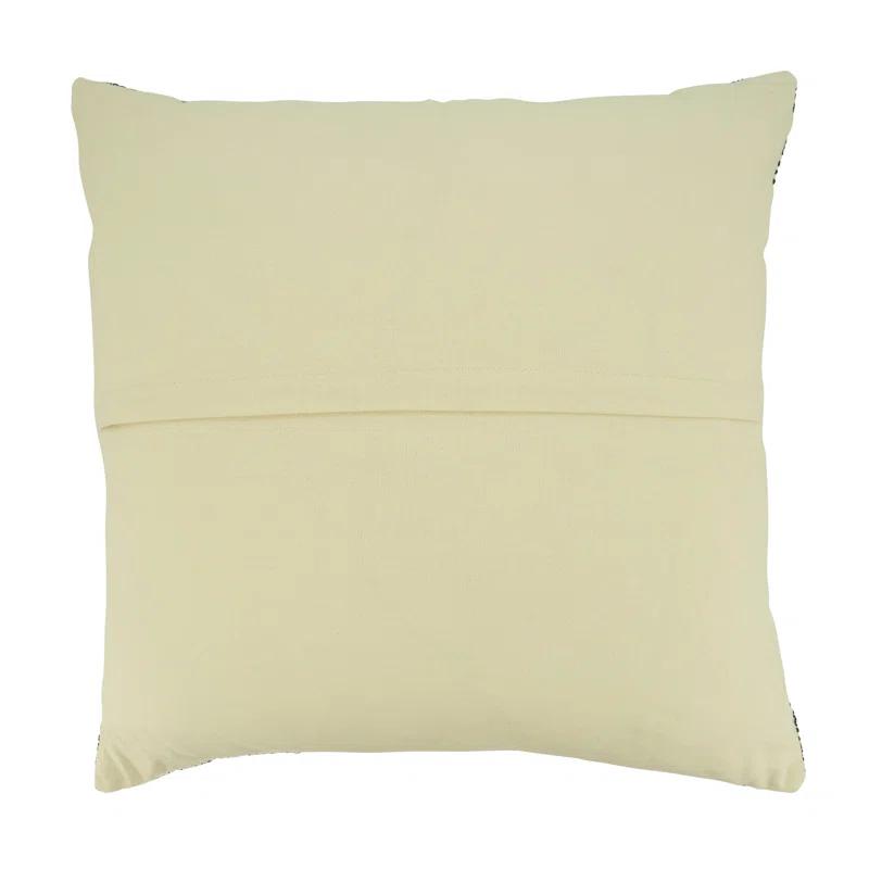 Striped Cotton Reversible Throw Pillow