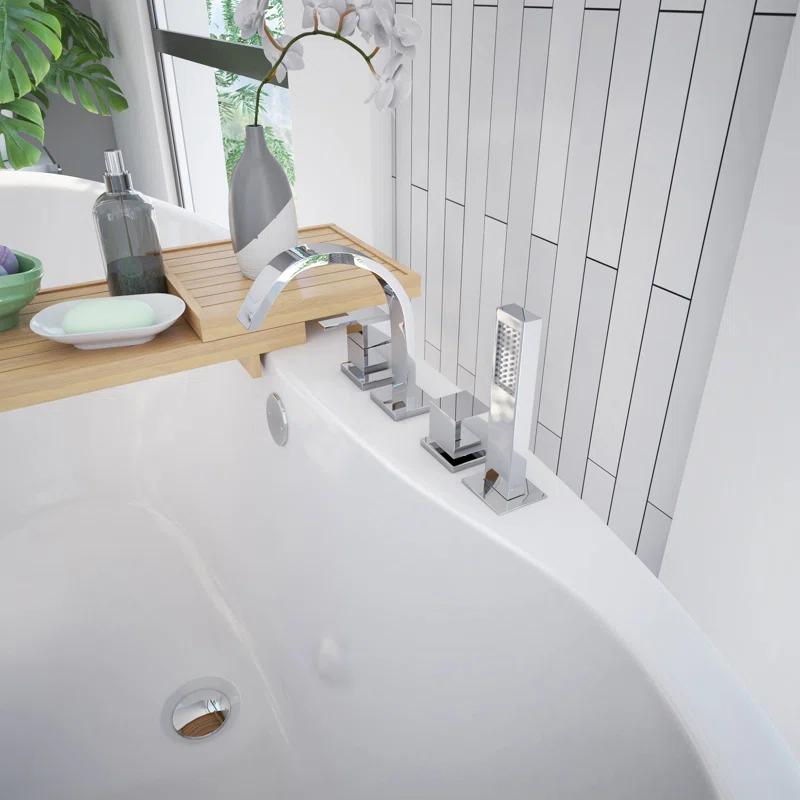 60" L x 32" W Free Standing Soaking Acrylic Bathtub