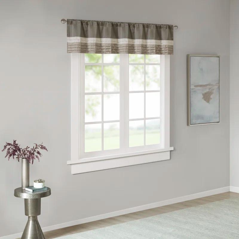 Madison Park Amherst Polyoni Pintuck Single Window Valance