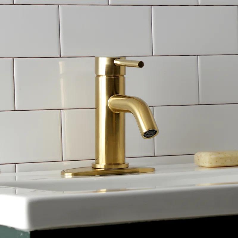 Kingston Brass LSF8223DL Kingston Brass Concord Single-Handle 1-Hole Deck Mount Bathroom Faucet with Push Pop-Up