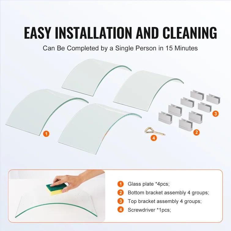 VEVOR Circle Stainless Steel Fire Pit Accessory (Set of 4)