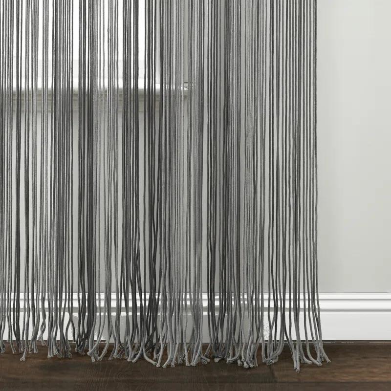 Reyna Cotton Semi Sheer Curtain Panel