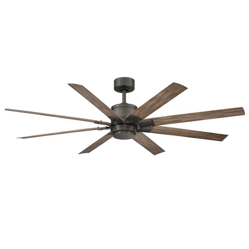 Modern Forms Renegade 8 - Blade Outdoor / Indoor Smart Ceiling Fan with Remote Control and LED Light Kit Included