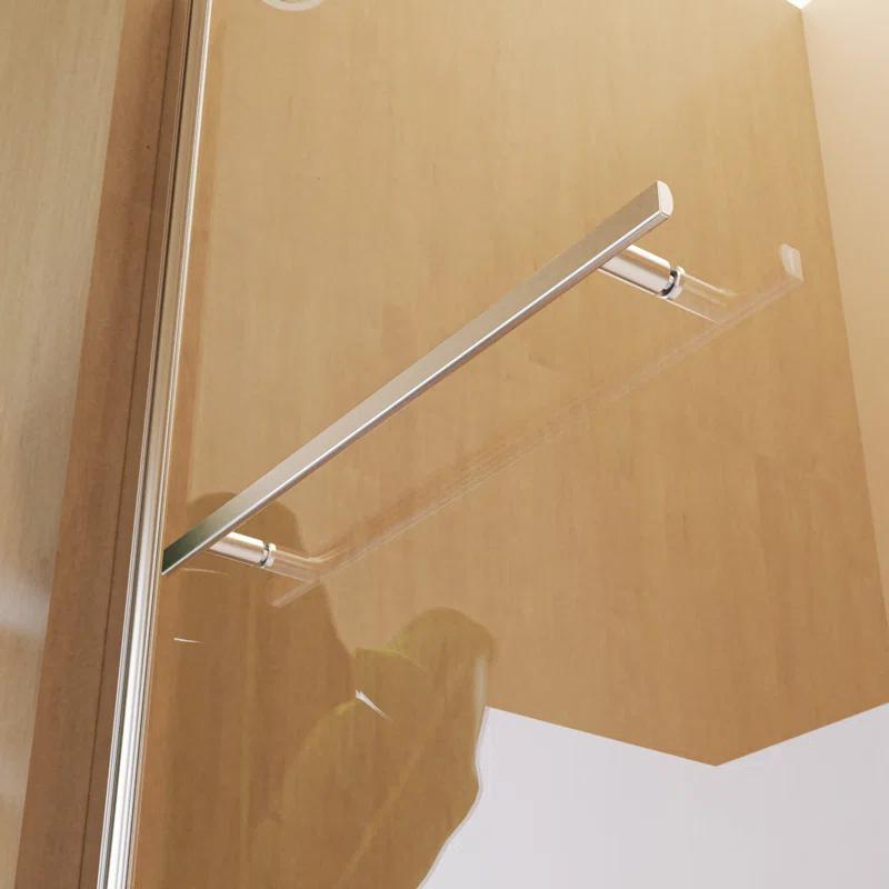 Dimorphos 11DD161820LL 31"W x 55"H Bathroom Pivot Bi-Fold Shower Tub Door Panel Reversible Installation