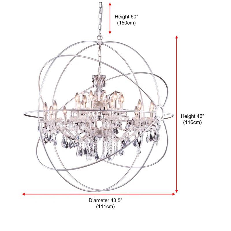 Svante 18 - Light Dimmable Globe Chandelier