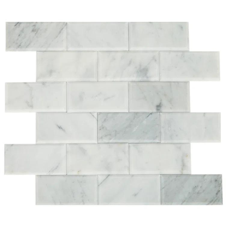 Daltile Simply Stick Mosaix 4'' W x 2'' L Natural Stone Peel and Stick Mosaic Tile