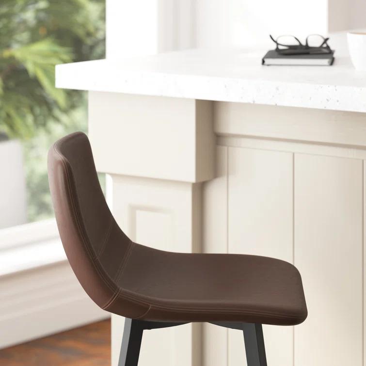 Taylor & Logan Brandy Upholstered Counter Stool with Metal Frame (Set of 2)