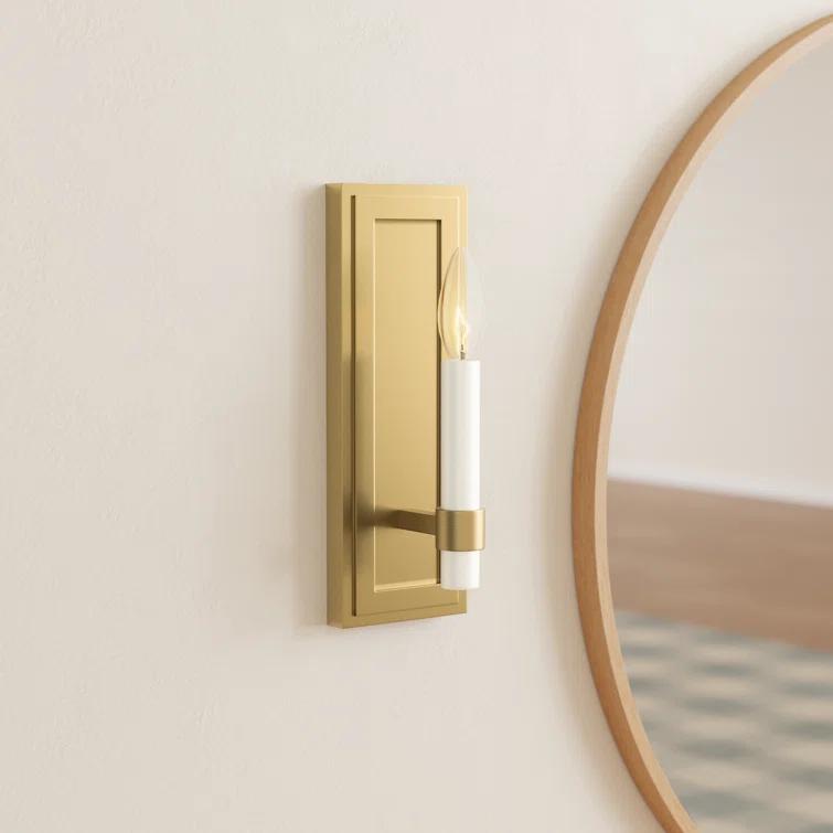 Annabel Single Light Steel Dimmable Candle Wall Light