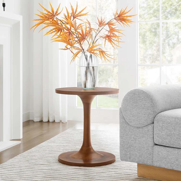 Modway Modway Lina Solid Wood Pedestal End Table