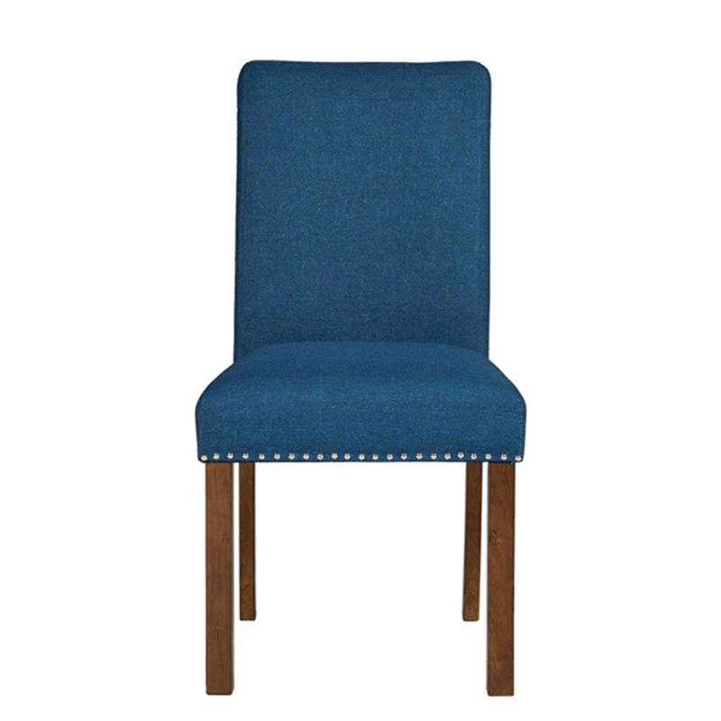 510 Design Aubrey Upholstered Dining Chairs with Silver Nailhead Trim - Set of 2 - Natural (Set of 2)