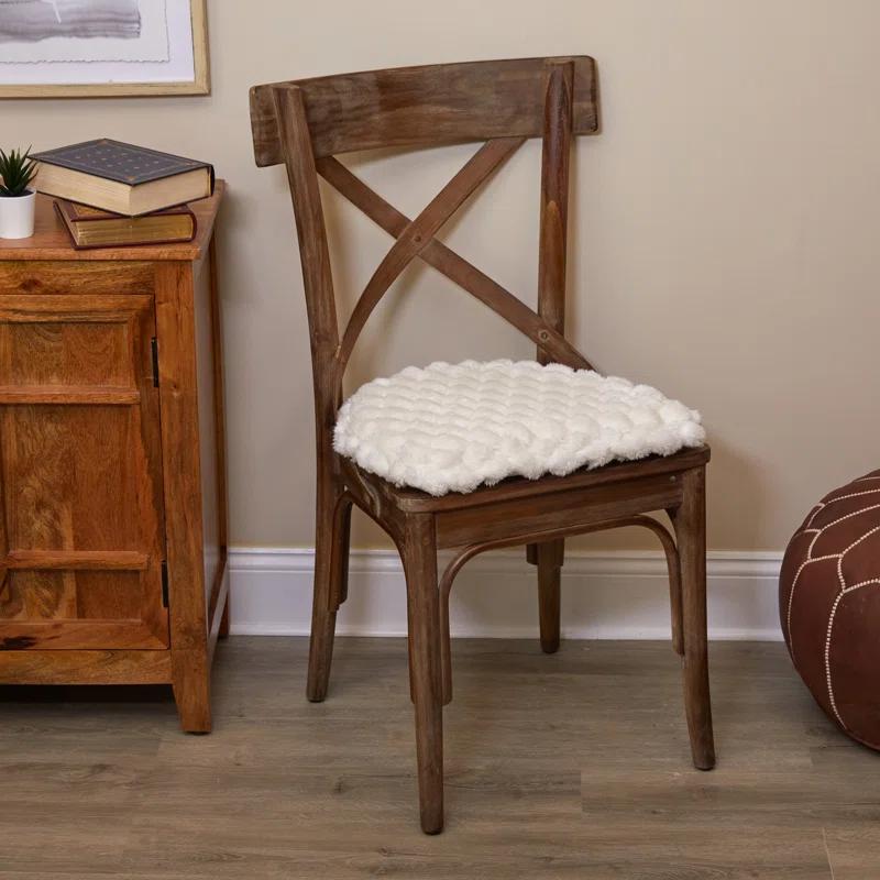 Klear Vu Klear Vu The Gripper Non Slip Chair Cushions, Soft & Comfortable Seat Pads, for Kitchen, Dining or Office, Podcast White, Set of 6 (Set of 6)