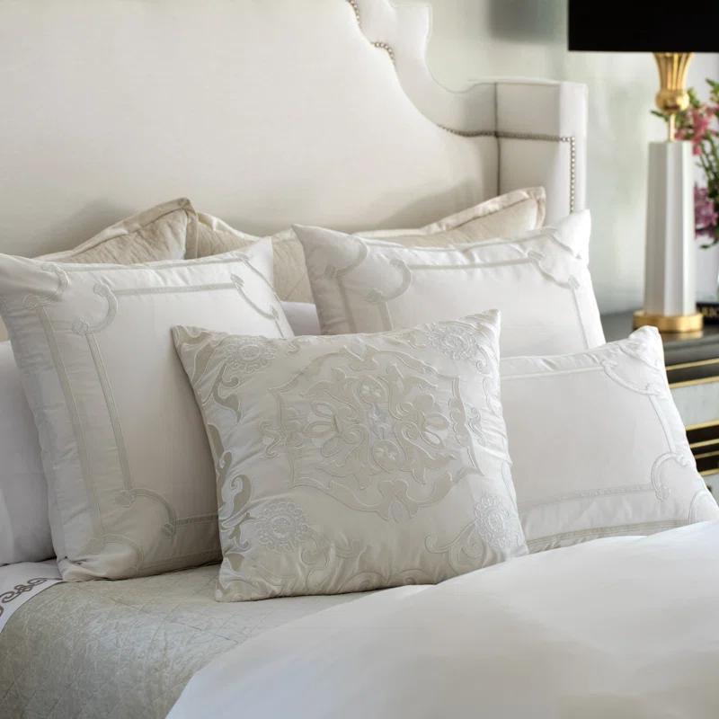 Lili Alessandra Vendome Appliqued Feather Throw Pillow