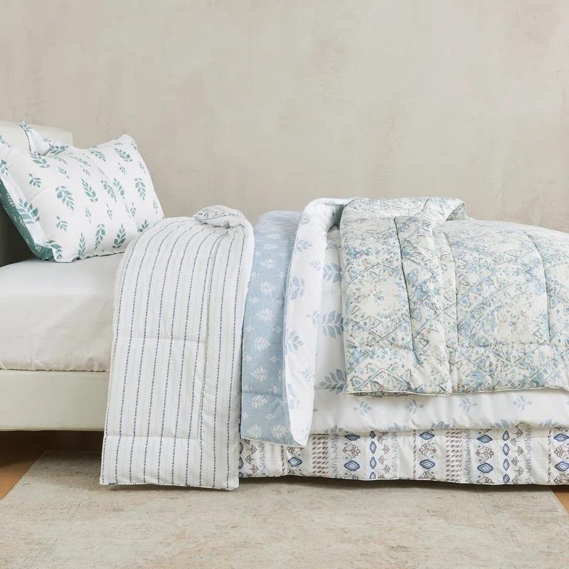 FreshFolds Reversible Microfiber Comforter Set with Shams