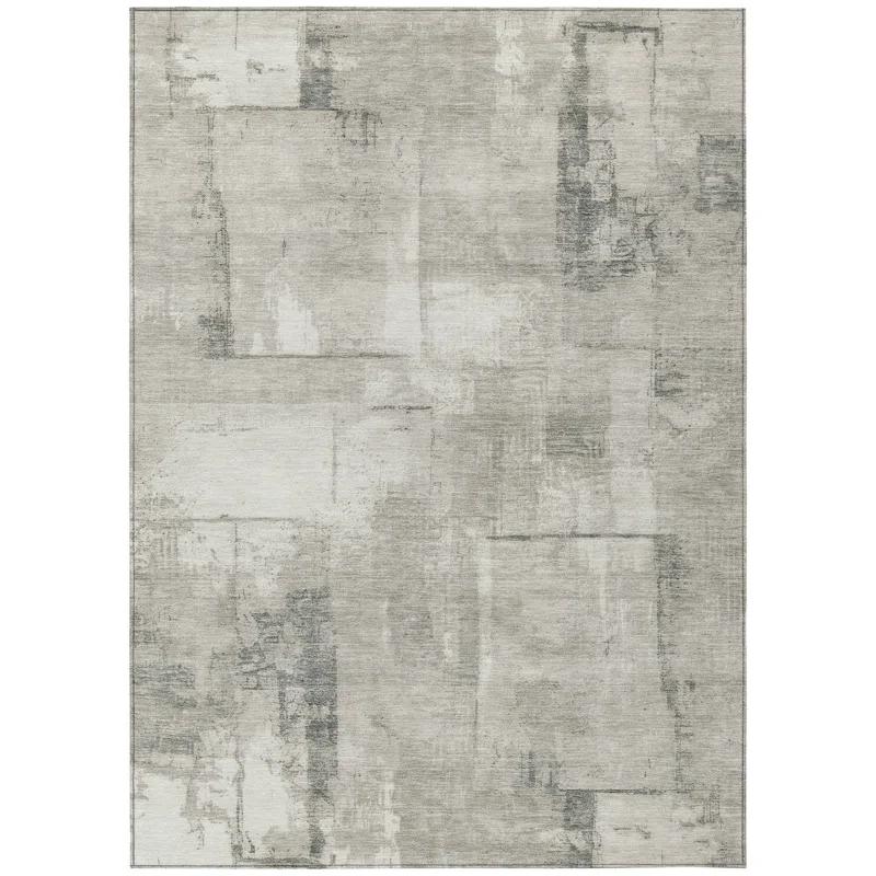 Machine Washable Indoor/Outdoor Chantille ACN1714 Beige Rug