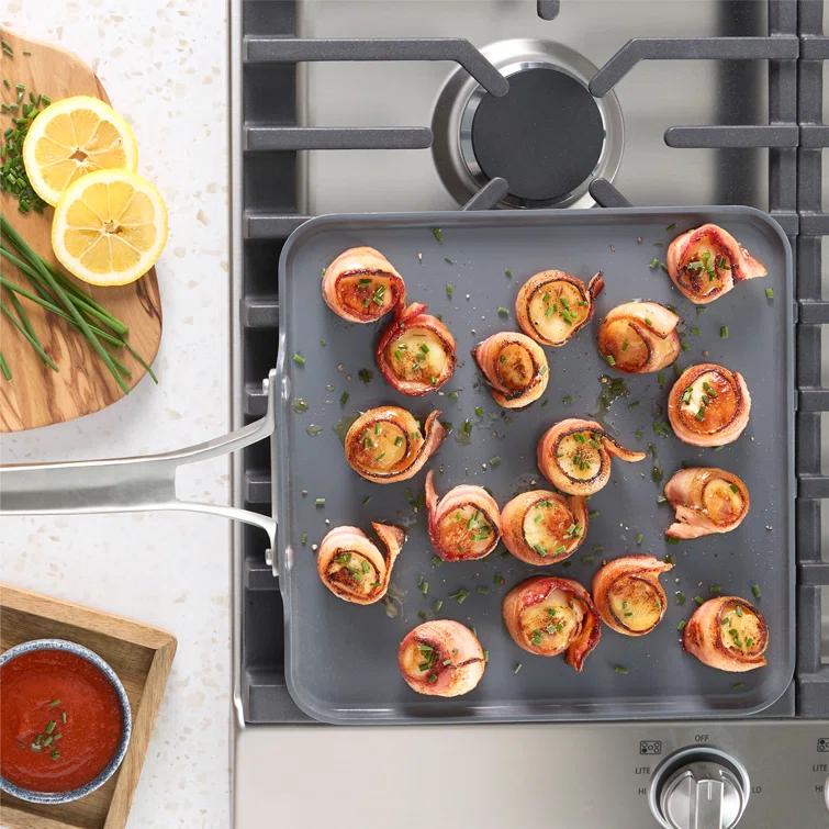 Calphalon Calphalon  Premier Ceramic Nonstick 11" Square Griddle, Mushroom Gray