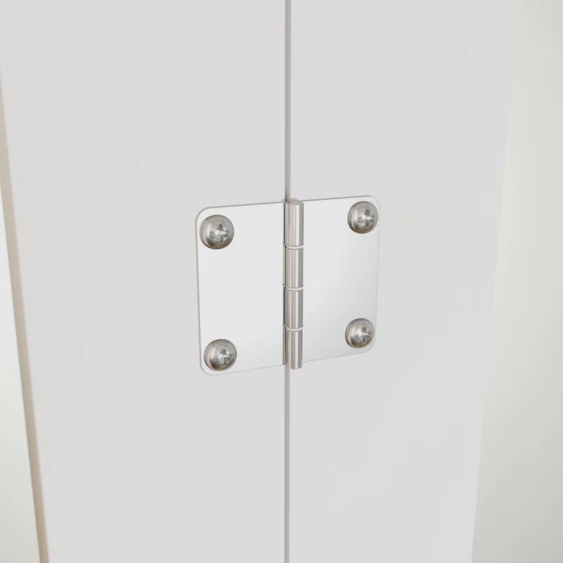 DOOOLI Glass Bifold Door - 3 Lite Transparent Glass Design With Bifold Door Lock & T Shape Handle