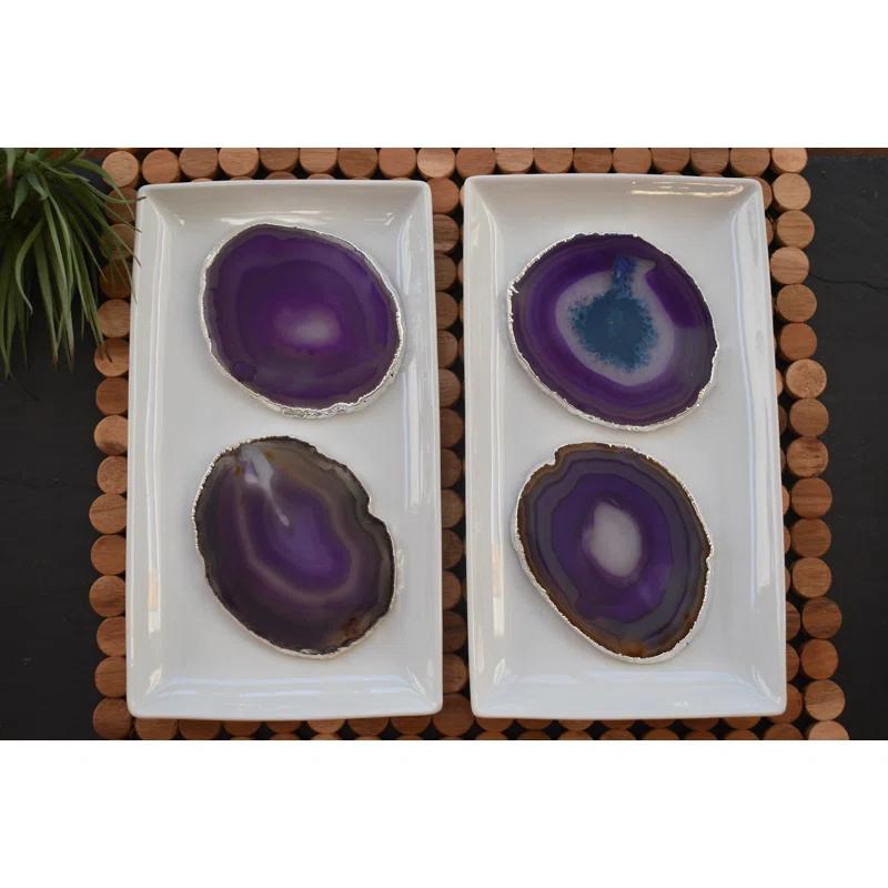 Vandue Corporation Stoneware 4 Piece Coaster Set (Set of 4)