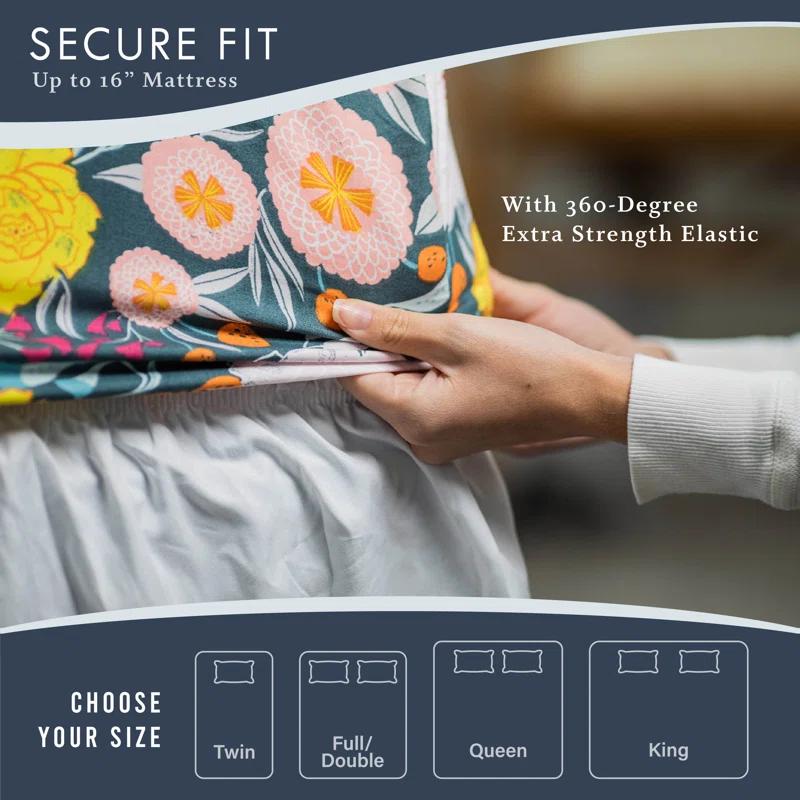 Where the Polka Dots Roam Microfiber Floral Fitted Sheet