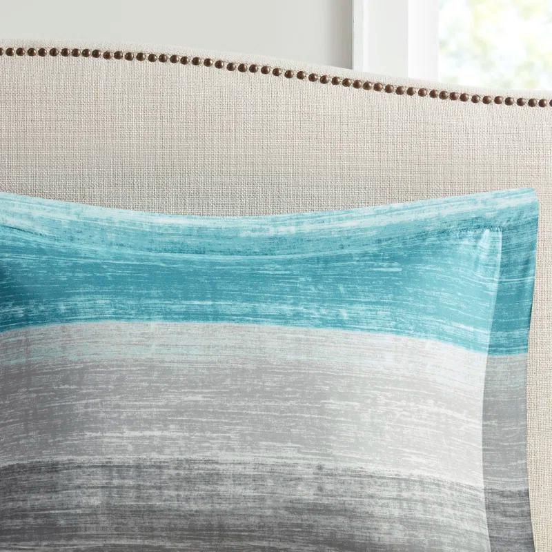 Saben Striped Comforter Set with Cotton Bed Sheets