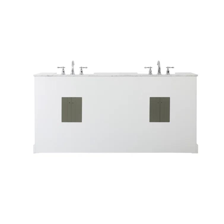 Emiliano 72'' Double Bathroom Vanity with Top