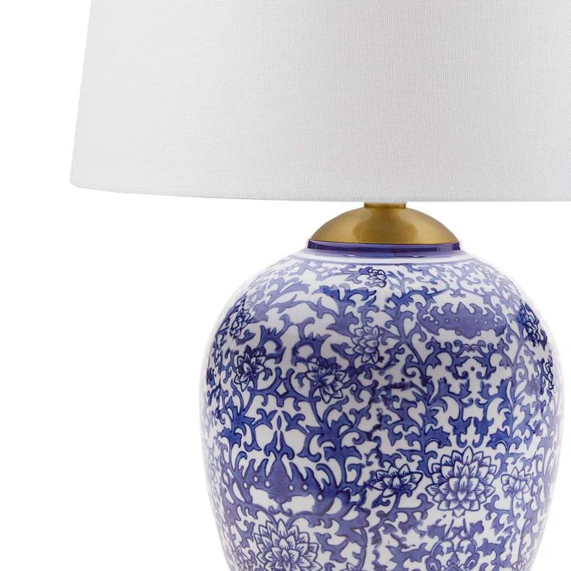 Hampton Hill Mystique Blue Ceramic Ginger Jar Table Lamp