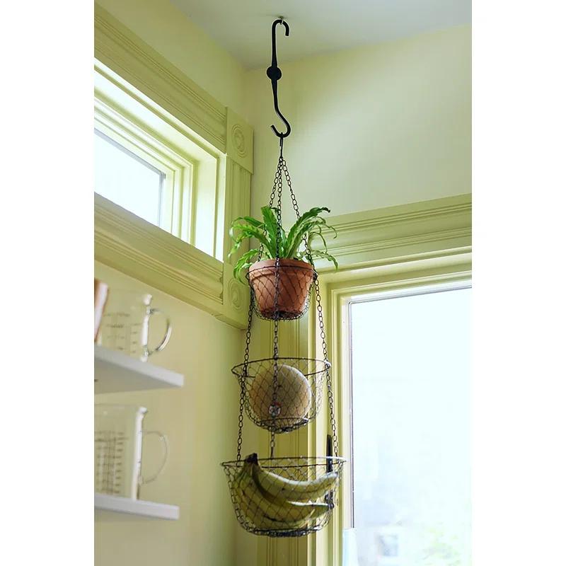 ACHLA Metal Weather Resistant Hook Plant Stand (Set of 2)