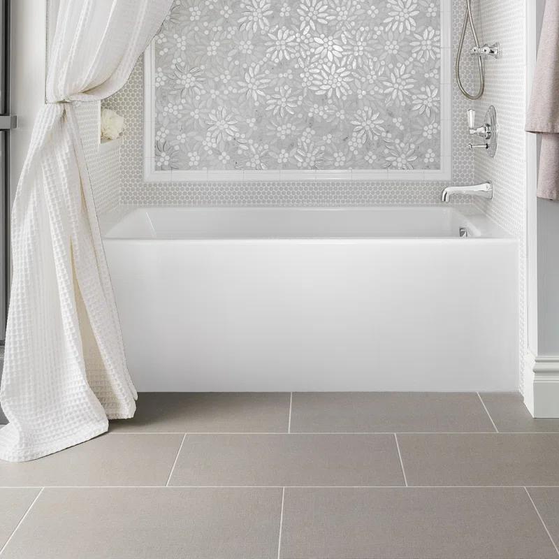 Hydro Systems Sydney 60'' x 34'' Alcove / Tile In Whirlpool Acrylic Bathtub SYD6034AWP-WHI-LH-WOV.WHI