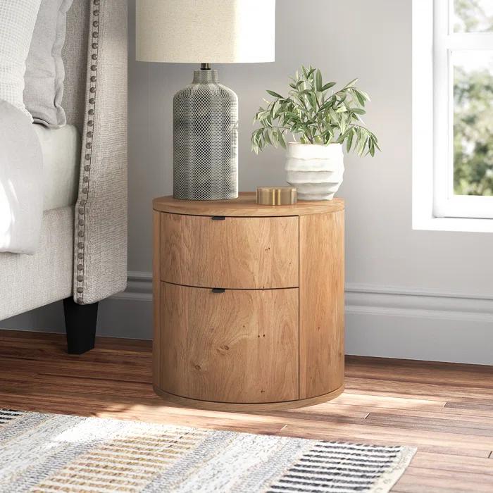 Kono 2-Drawer Nightstand - Natural