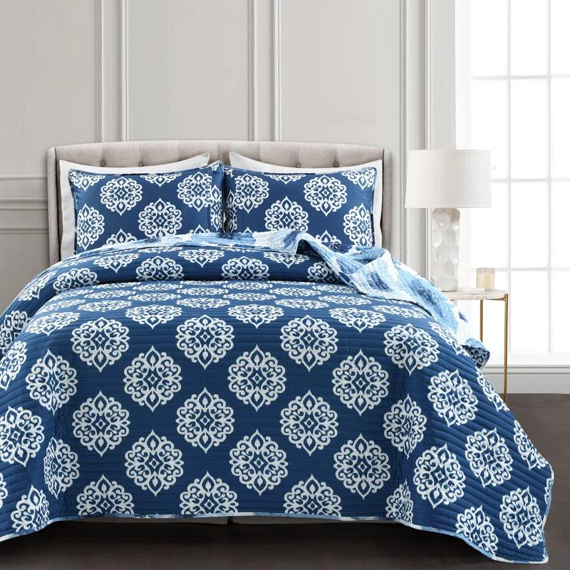 Lush Decor Leah Reversible Quilt Set