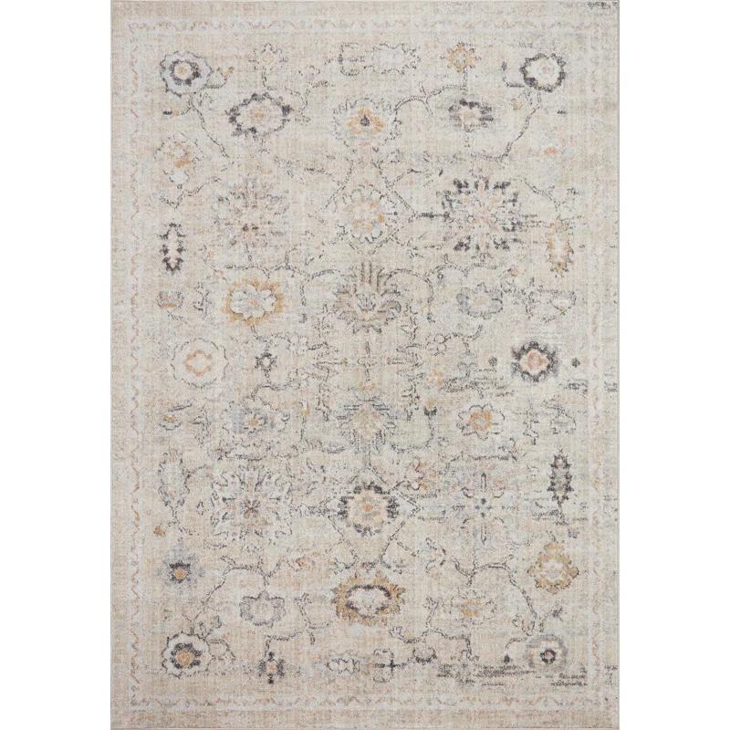 Loloi II Monroe Oriental Machine Woven Polyester Area Rug in Gray/Ivory