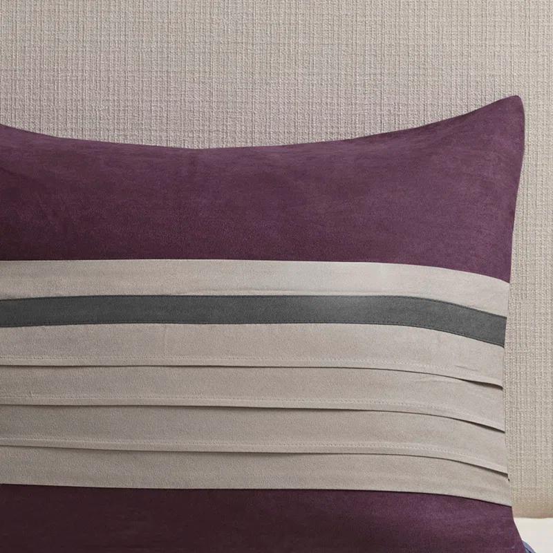 Madison Park Palmer 7 PC Pieced Faux Suede Comforter Set