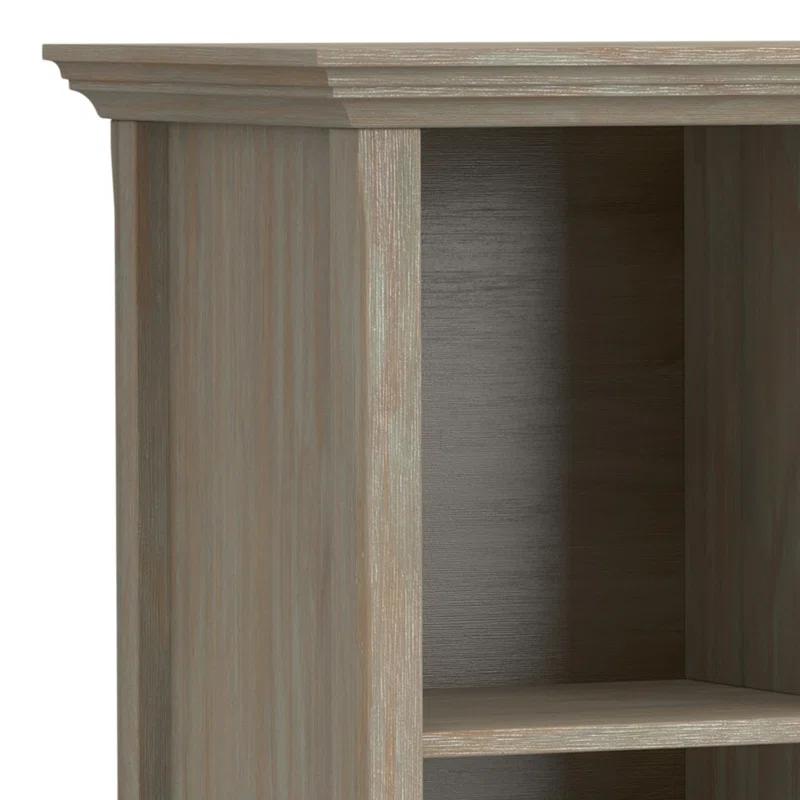 Simpli Home Amherst 57"W Solid Wood Storage Console Table with 8 Cube Storage