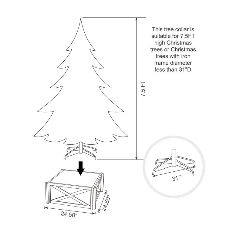 Red Wooden Tree Collar