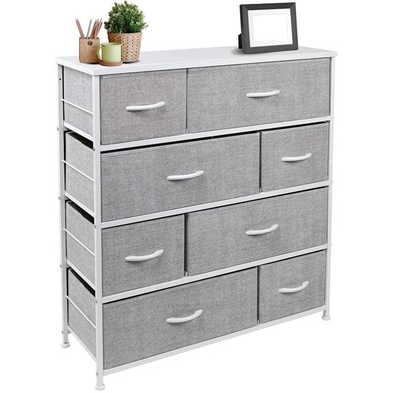 Sorbus Sorbus 8 Drawers Dresser with Steel Frame and Wood Top