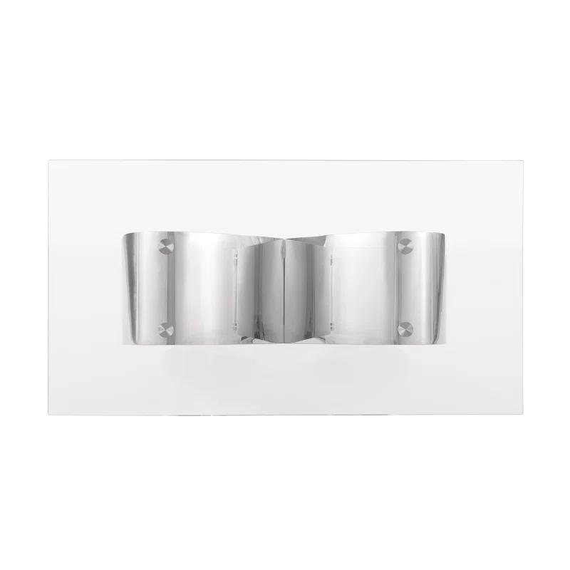 Rosdorf Park Tempered Glass Dining Set With Boucle Fabric Side Chairs