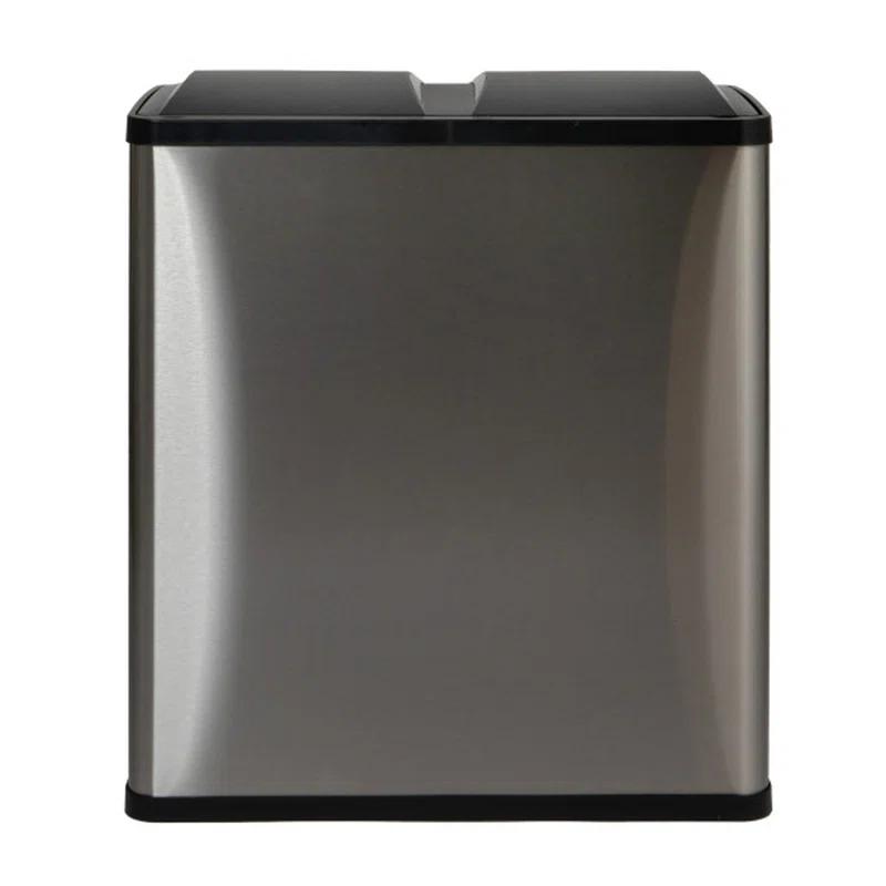 Household Essentials Steel Motion Sensor Multi-Compartment Trash/Recycling Bins - 8 Gallons