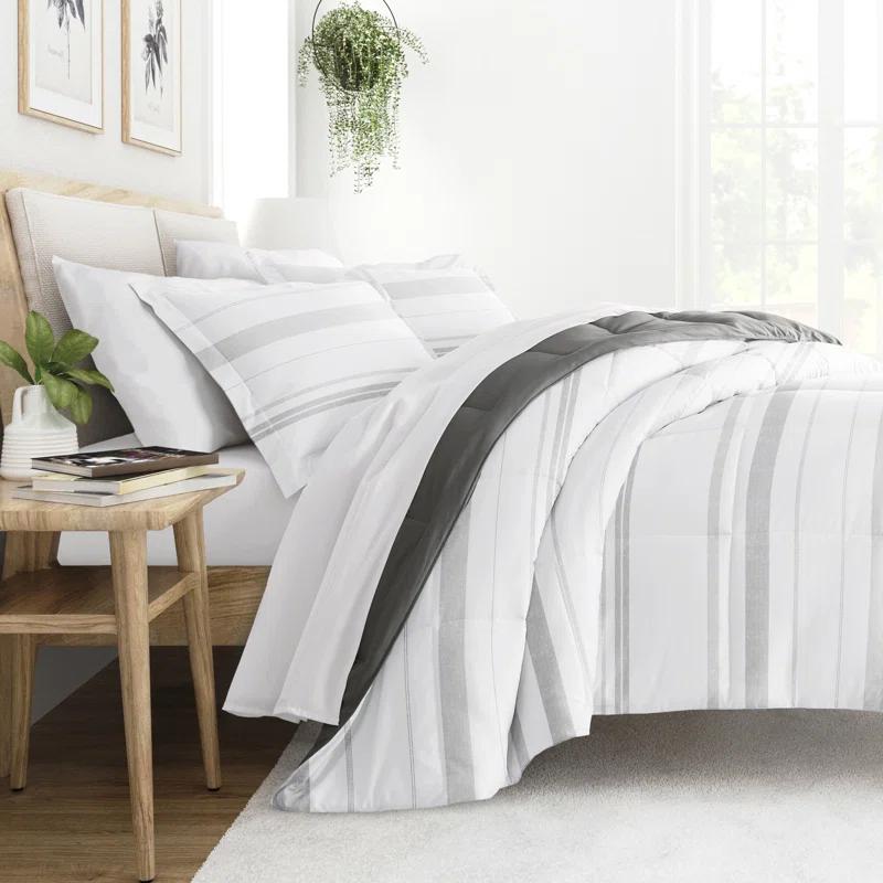 Becky Cameron Contemporary Coastal Stripe Down-Alternative Lightweight Comforter Set