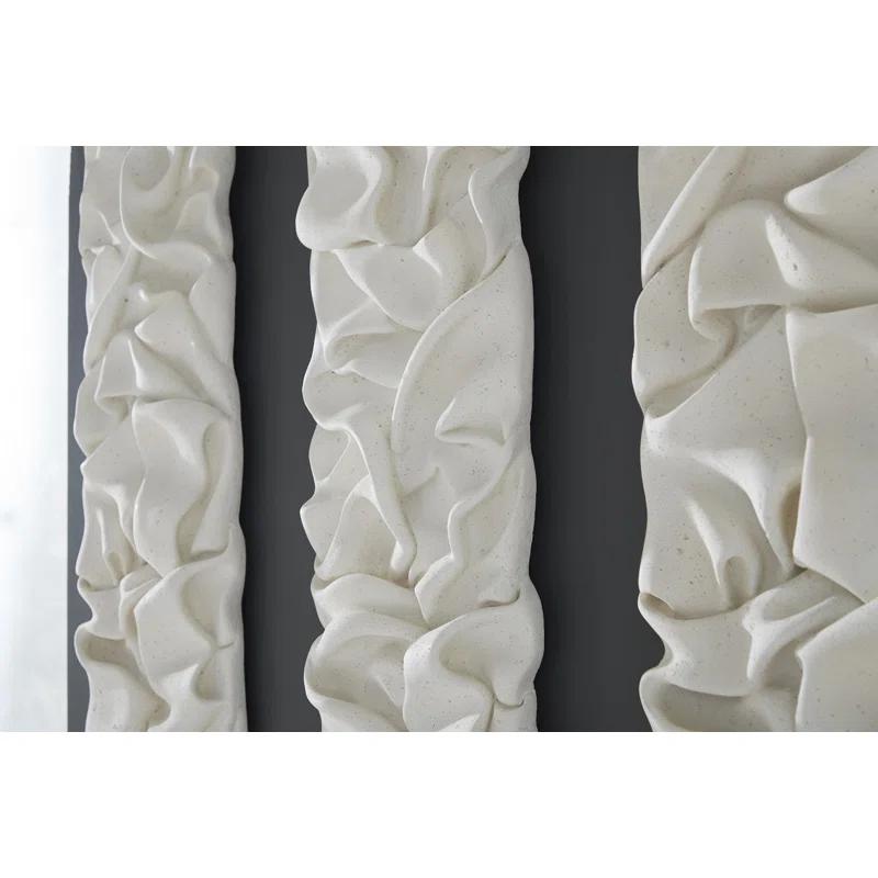 Phillips Collection Drape Runner Wall Art, White Stone