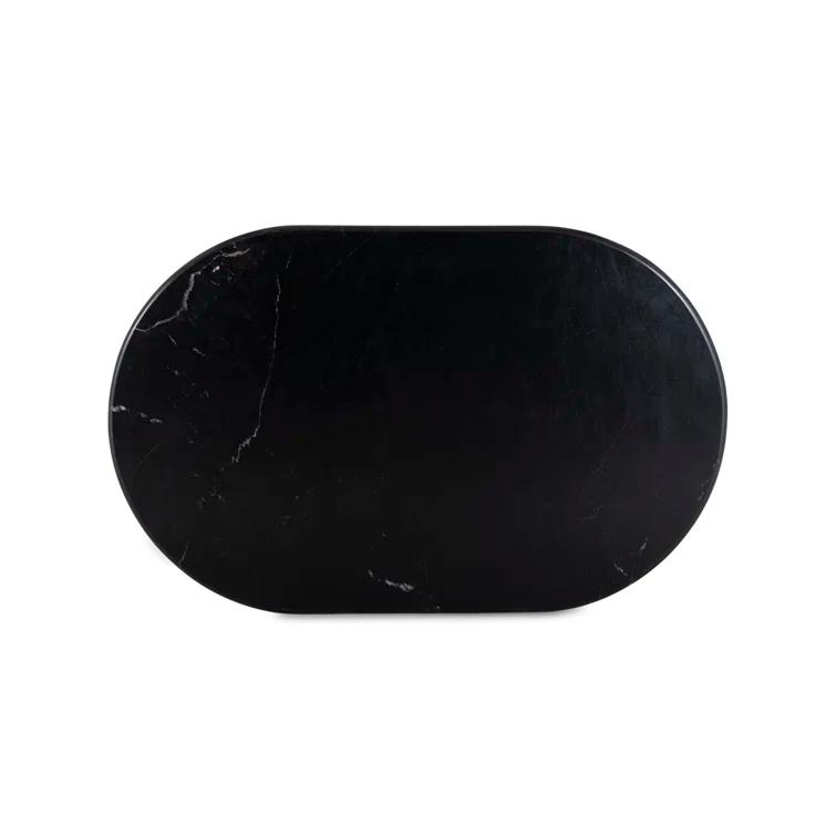 Mercer Oval Coffee Table - Black Marble