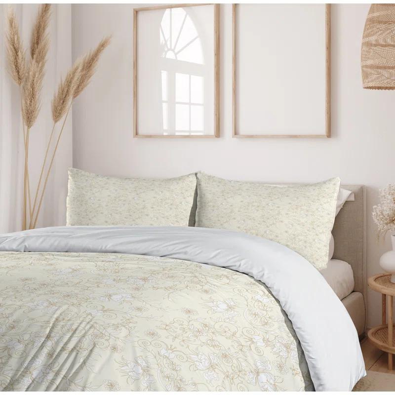 Ambesonne Traditional Floral Duvet Cover Set