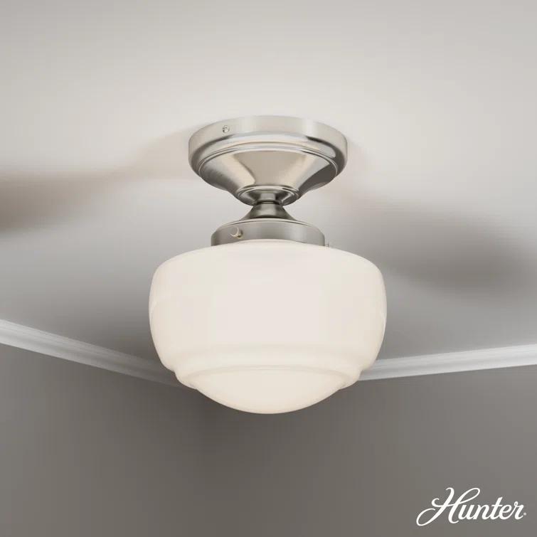 Hunter Fan Hunter Saddle Creek 1 Light Mini Flush Mount Ceiling Light Fixture