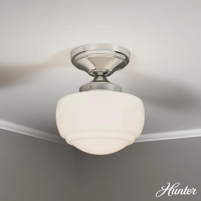 Hunter Fan Hunter Saddle Creek 1 Light Mini Flush Mount Ceiling Light Fixture