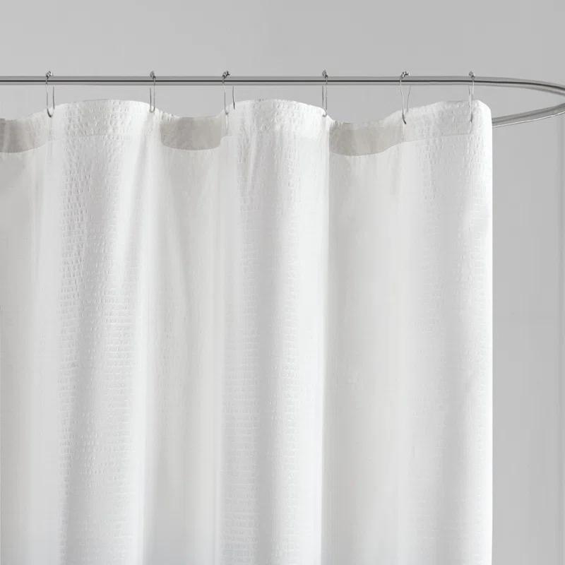 Madison Park Ara Ombre Printed Seersucker Single Shower Curtain