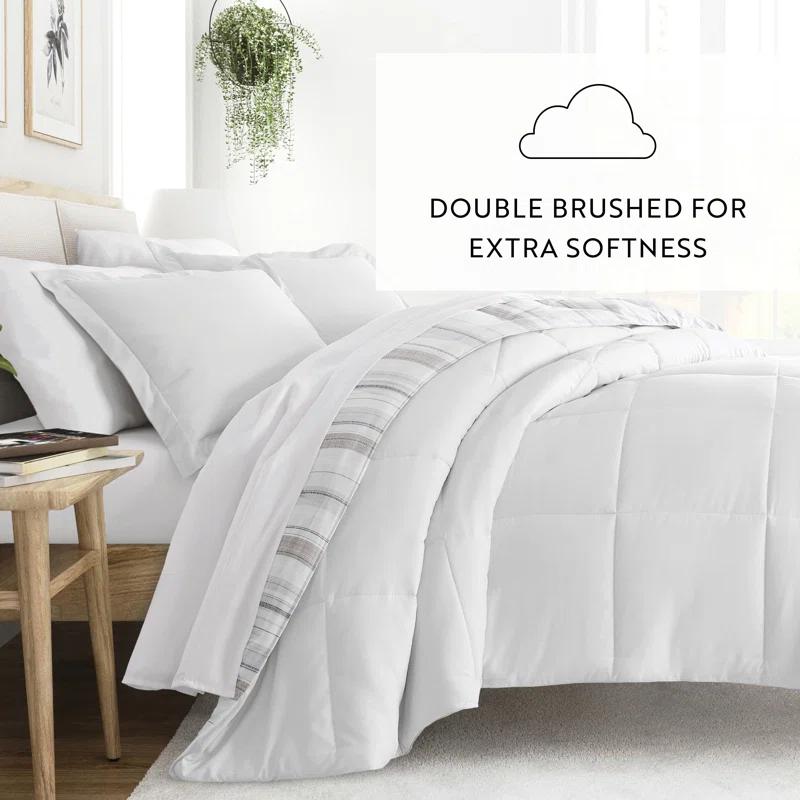 Becky Cameron Dune All Season Down-Alternative Comforter Set in Vertical Stripe